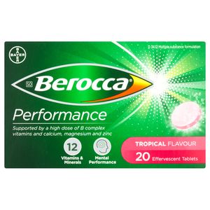Berocca Performance Tropical Effervescent - 20 Tablets