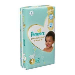 Pampers Premium Size 4 52's Nappies