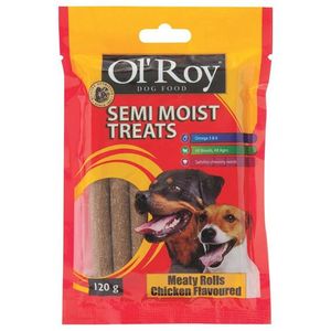 Ol'roy Meaty Rolls Chicken Flavour 120G