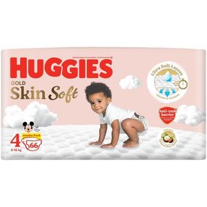 Huggies Skinsoft Jp Size 4 66's, Gold Nappies