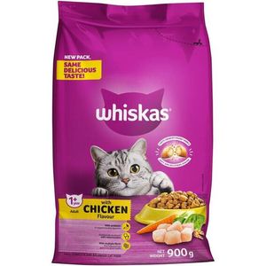 Whiskas Adlt Dry Ct/fd Beef Chick Chicken 900G