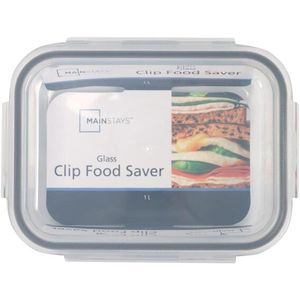 Mainstays Glass Clip Foodsaver 1040Ml