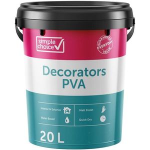 Simple Choice Decorators Pva, White, Size: 20l