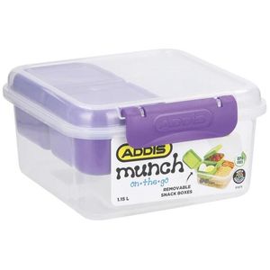 Addis 1.2L Clip N Seal On The Go Lunch Box, Plastic