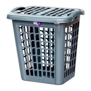 Formosa Debbie Laundry Basket 75Lt, Silver, Plastic