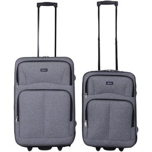 Mainstays Melanged 2 Piece Travel Set, Grey, Durable