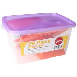 Gizmo 29 Piece Picnic Set In Container