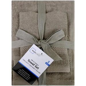 Mainstays 3Pack Towel Set Mocca, 100% Cotton