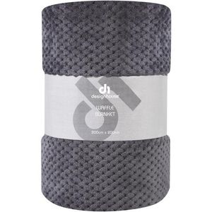 Design House Waffle Throw 1 Ea, Charcoal