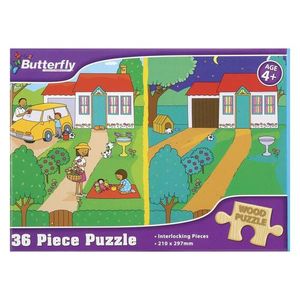 Butterfly A4 Wooden Puzzle 36 Piece