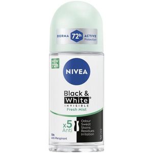 Nivea Roll-On B&w Fresh Mist, White, Size: 50ml