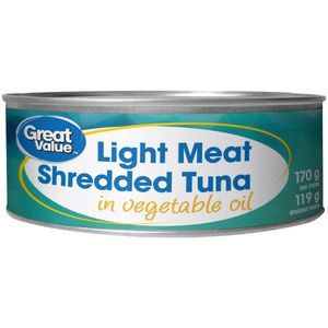Great Value Shredded Tuna In Veg Oil, Size: 170g