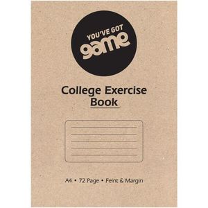Game Exercise Book A4 72Page Feint Margin