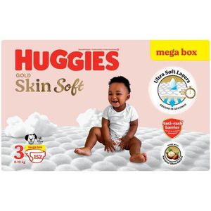 Huggies Skinsoft Nappies S3 (152), Gold Nappies