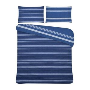 Always Home Denim Stripe King Duvet Cover, 100% Polyester