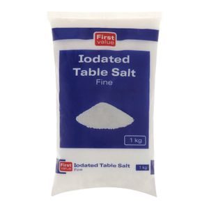 First Value Fine Iodated Salt Fine Iodated Salt (1 x 1kg)