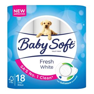Baby Soft 2-Ply Toilet Paper (4 x 18's)