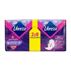 Libresse Maxi Pads Cotton Feel Goodnight Duo (6 x 20's)