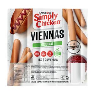 Rainbow 1 x 1kg Simply Chicken Viennas