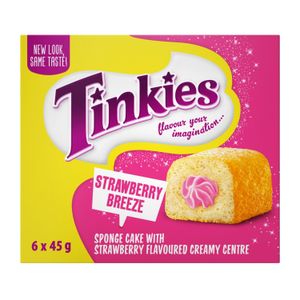 Tinkies Sponge Cakes Strawberry (6 x 45g)