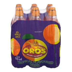 Oros 6 x 500ml OROS READY TO DRINK 6x500ML; TROPICAL