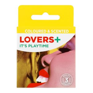 Lovers Plus Coloured & Scented Condoms (3's)
