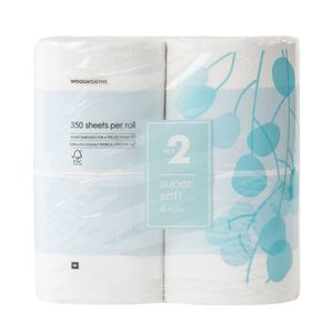 Super Soft 2 Ply Toilet Paper 4 pk
