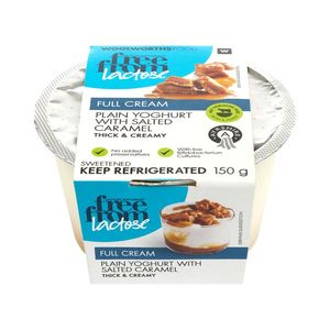 Lactose Free Full Cream Ayrshire Plain Yoghurt with Salted Caramel 150 g