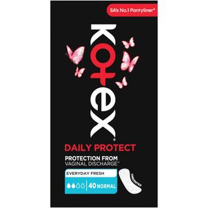 Kotex Daily Protect Normal Unscented Pantyliners 40 pk