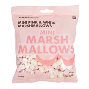 Mini Pink and White Marshmallows 150 g