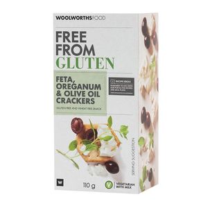 Gluten Free Feta, Oreganum and Olive Oil Crackers 110 g
