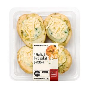 Garlic & Herb Jacket Potatoes 4 pk