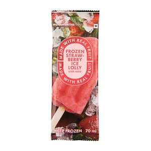Frozen Strawberry Ice Lolly with Mint 70 ml