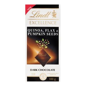 Lindt Excellence Quinoa, Flax and Pumpkin Seeds Dark Chocolate 100 g