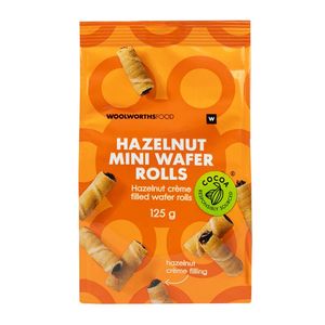 Hazelnut Mini Wafer Rolls 125 g