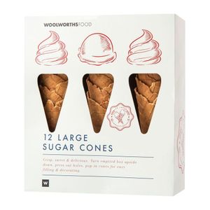 Large Sugar Cones 12 pk