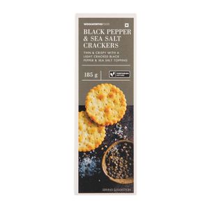 Black Pepper and Sea Salt Crackers 185 g