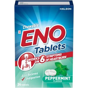 Eno Peppermint Flavoured Chewable Tablets 24 pk