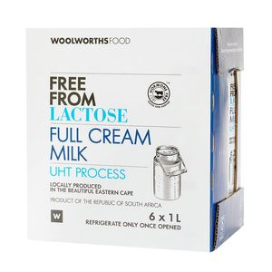 Lactose Free Full Cream Milk 6 x 1 L