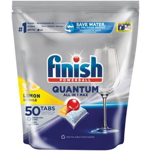 Finish Powerball Quantum All in 1 Max Lemon Dishwasher Tablets 50 pcs