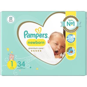 Pampers Premium Care No.1 (2-5 kg) Nappies 34 pk