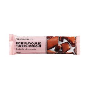 Rose Flavoured Turkish Delight in Milk Chocolate 50 g