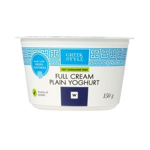 Greek Style Full Cream Plain Yoghurt 150 g