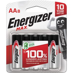 Energizer MAX AA Alkaline Batteries 8 pk