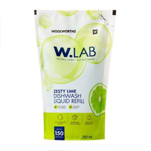 W.LAB? Zesty Lime Dishwashing Liquid Refill Pouch 750 ml
