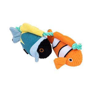 P.L.A.Y. Sea Creatures Coral Fish Plush Dog Toy