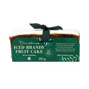 Christmas Iced Brandy Fruit Cake Bar 390 g