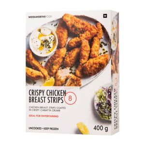 Frozen Crispy Chicken Breast Strips 400 g