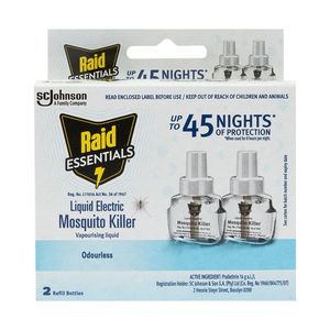 Raid Essentials Liquid Electric Odourless Mosquito Killer Refills 2 x 33ml