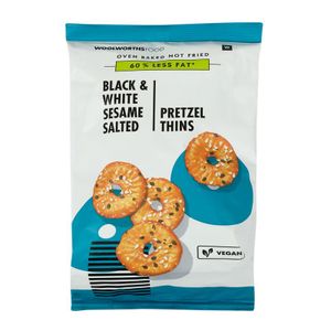 Black and White Sesame Seeds Pretzel Thins 180 g